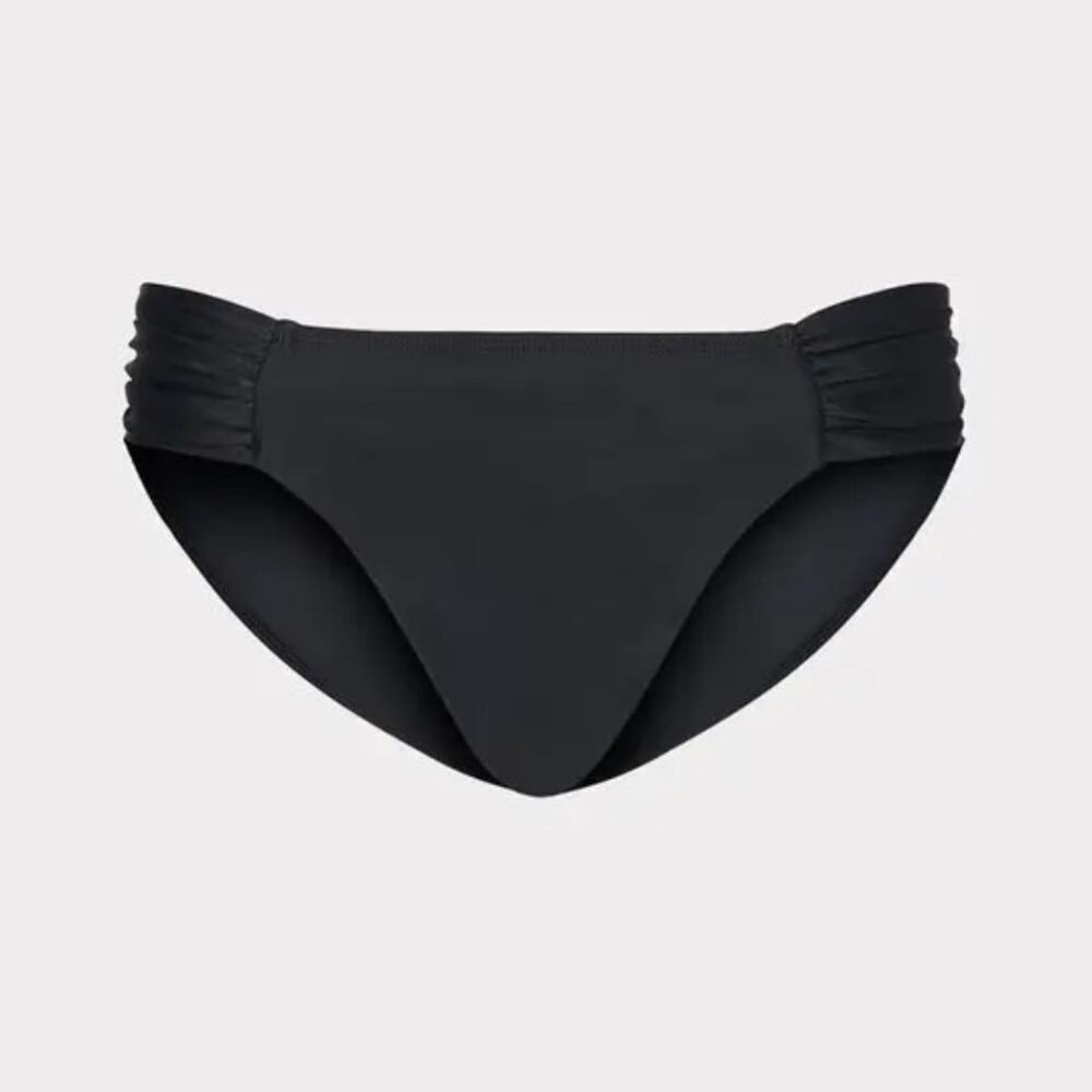 Milly Cabana Solid Carvico Vita Bikini Bottom Black NEW P / Small Swim Swimwear